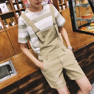 Nuevo Moda Elegantes Hombres Monos de Bolsillo Algodón Ajustados Pantalones Cortos Pantalones Cortos Pantalones Cortos - Imagen 1 de 10
