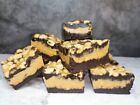 Amazing Crunch Peanut Butter Brownies   12 Pieces   Deep Filled   Fudgey Brownie