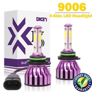 Car 4-Sided Light 9006 HB4 9012 LED Bulb Headlight Kit 1700W 204000LM Headlamp - Picture 1 of 12