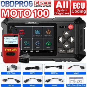Motorcycle All System Diagnostic Tool OBD2 Scanner Engine ABS TPMS AT ECU Coding - Picture 1 of 12