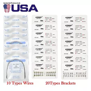 Dental Ortho Brackets Mini Roth MBT Braces /Niti Super Elastic Arch Wires Round - Picture 1 of 103