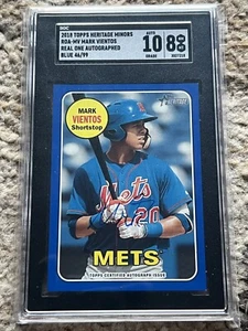 2018 Heritage Minor League Mark Vientos RC Real One Auto Blue /99 SGC 8 Auto 10 - Picture 1 of 2