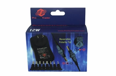 AC/DC Universal Power Adapter 3v-12v Switching Supply USB Port 8 Tips 12W 1000ma - Image 1 of 4