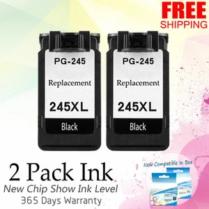 2x cartucho de tinta negra PG-245XL para Canon PIXMA MG2522 MG2520 TS3122 MX490 MX492 - Imagen 1 de 2