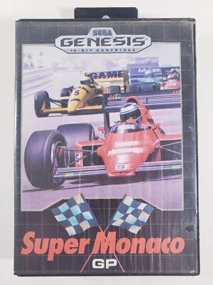 Super Monaco GP (Sega Genesis, 1990) Car Racing - Case & Cartridge - Tested - Image 1 of 4