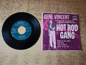 MEGARARE 1950s VG++ Gene Vincent & Blue Caps – Hot Rod Gang 4 TOP HITS 985 EP 45 - Imagen 1 de 2