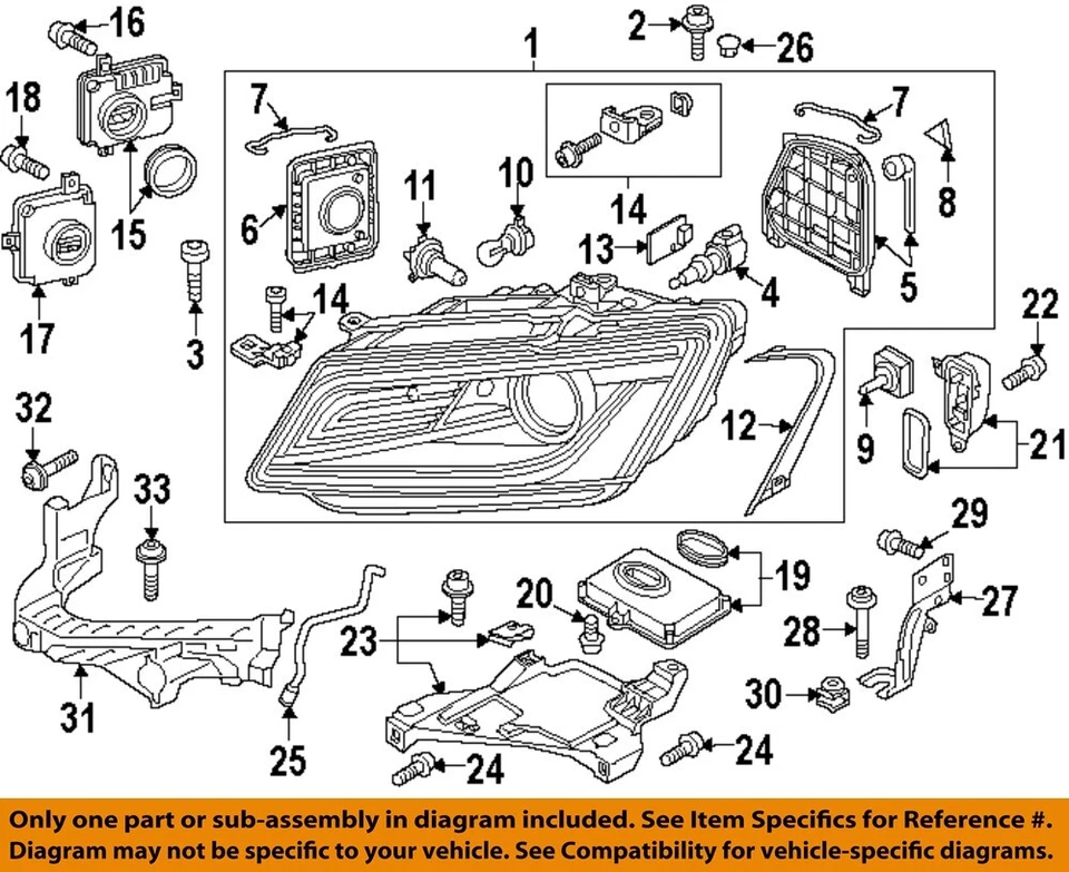 AUDI OEM 18-11 A4 Quattro Headlamp Components-Headlamp Bulb Left N10320106 - Image 1 of 1