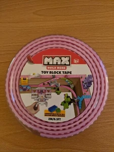 Zuru~Max Toy Block Tape~2 M/ 6.5 Feet PINK In Color. Build More/Connect More - Picture 1 of 4