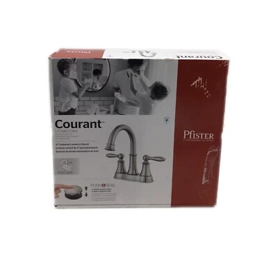 Pfister Courant 4 in. Centerset 2-Handle Bathroom Faucet in Brushed Nickel - Image 1 of 3