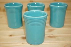 Fiesta Homer Laughlin Turquoise (4) Tumblers, 3 3/4" (B41) - Picture 1 of 12