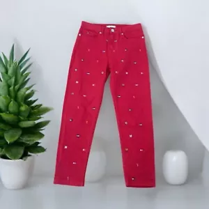 Tommy Hilfiger Girls 5 Pocket Tapered Jeans Pink Size 14 - Picture 1 of 14