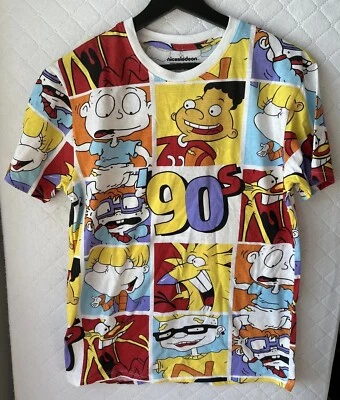 Camiseta Nickelodeon Nicktoons Años 90 Estampado Completo Rugrats Talla M Foto 1 de 4
