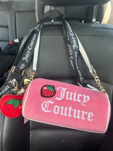 NWT Juicy Couture Sweet n Juicy Apple Mini Barrel Bag Strawberry Pink Lemonade - Picture 1 of 4