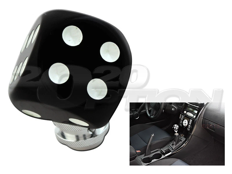 DICE BLACK MANUAL TRANSMISSION SHIFT KNOB FOR CAMARO SILVERADO SONIC SPARK SSR - Image 1 of 1
