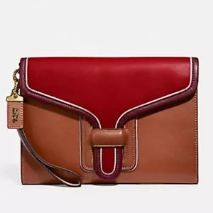 ๐ผ๐ฆ Coach 837 ๐ผ๐ฆ Courier Leather Card Pouch Clutch Wristlet Bag ๐ผ W3 - Picture 1 of 15
