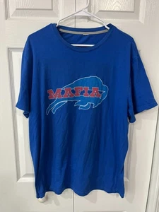 Bills Mafia T Shirt Buffalo Bills Blue And Red Shirt No Tag Large - Picture 1 of 3