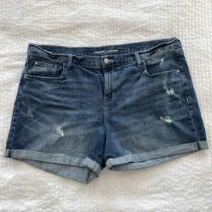 Old Navy Boyfriend Jean Shorts High Rise Distressed Denim Boho Women Plus 20 - Picture 1 of 10