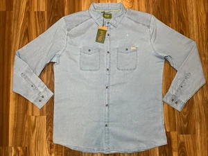 Marsh Wear Delray Denim Long Sleeve Button Down Shirt Blue Men’s Size XL - Picture 1 of 12