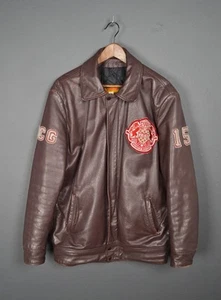University of Ottawa Burgundy Engineering Leather Jacket 44 L-XL - Picture 1 of 14