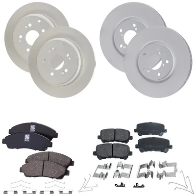 Kit de rotores e pastilhas de disco de freio dianteiro e traseiro para Honda Pilot 2015 - Imagem 1 de 4