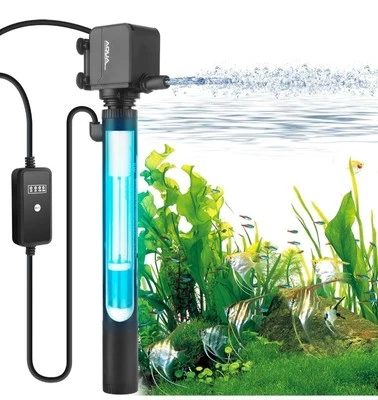 BAITAI UV Sterilizer for Aquarium,Fish Tank UV Sterilizer,600L/H The Green Wate