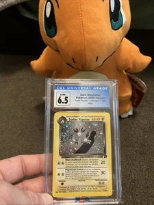 Pokemon HOLO SWIRL German Team Rocket Dark Magnetron-Dunkles Magneton CGC 6.5 - Picture 1 of 5