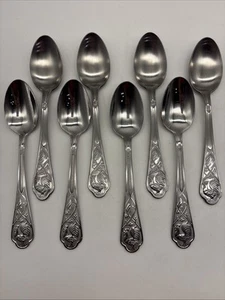 8- Oval Soup / Place Spoons - Rooster Chicken by Cambridge Stainless - Picture 1 of 15