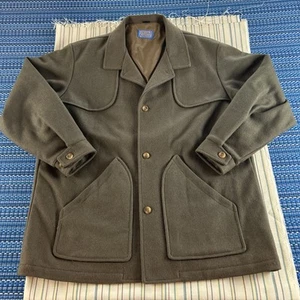 Vintage Pendleton Wolljacke Herren XL dunkelgrün Scheunenmantel gefüttert MADE IN USA #8571 - Bild 1 von 10