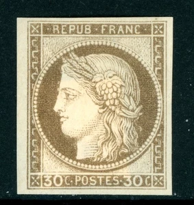 France 1872 Colonies General Issues 30¢ Brown Scott #22 Mint G78 - Picture 1 of 6