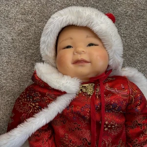 Marie Osmond Asian Baby Doll By Ping Lau 25” #1245/3000 w/ Cert Authenticity - Picture 1 of 16