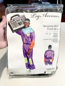 Leg Avenue 80's Track Suit 1980s Adult Halloween Costume S/M Jacket Pants Retro - Picture 1 of 3