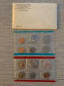 1968 US Mint 10 Münzen unzirkuliertes Set komplett Philadelphia & Denver - Bild 1 von 2