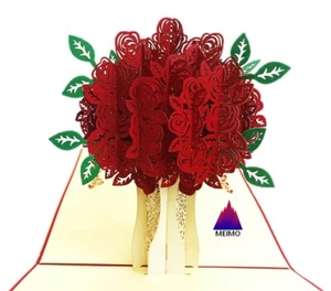 3D Pop Up Greeting Card Flower Floral Mom Mother Birthday Valentine Anniversary - Picture 1 of 9