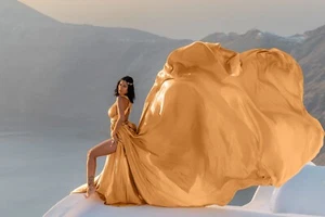 Long Flying Dress | Flying Dress for Photoshoot| Long Train Dress | Photoshoot - Picture 1 of 7