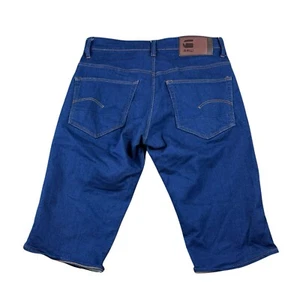 G-Star Raw Blue Stretch Denim 3301 Button Fly Short Size 30 Mint - Picture 1 of 6