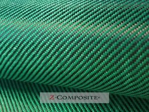 Hybridge Fabric 200g/m2 Green-Black, Carbon-Kevlar, Z-HGG-Twill200, Design Fabric - Picture 1 of 4