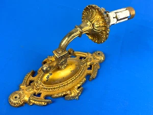 Aplique de lujo C.1920, muy ornamentado ~ placa posterior 9 3/8" x 5 1/8" - Imagen 1 de 14