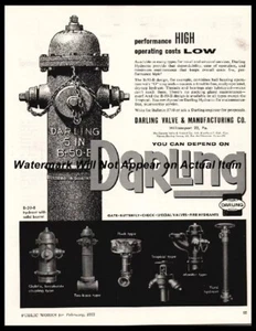 1963 Darling Fire Hydrant & Valves Williamsport PA Ad Photograph Print 8.5x11" - Picture 1 of 1