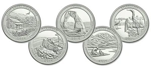 2014 Denver American The Beautiful National Park Quarters Coins US Mint Roll - Picture 1 of 6