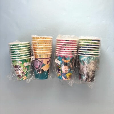 LOTE DE TAZAS DE FIESTA DE PAPEL VINTAGE - LOONEY TUNES AÑOS 90, CALLE SÉSAMO, STAR WARS. Foto 1 de 4