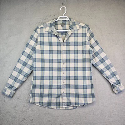 Eddie Bauer Flannel Men’s Large Tall Blue Plaid Relaxed Fit Button Up Lumberjack - Image 1 of 4