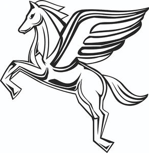 Pegasus Aufkleber Sticker ca. 200 x 200 mm - Picture 1 of 1