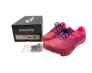 New Saucony Women's Pink-Blue Spitfire 4 Track Soccer Shoes S19034-1 Size 11 US - Picture 1 of 4