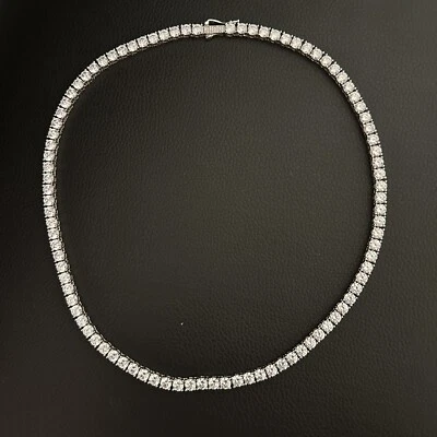 Cadena de tenis GLD 5 mm [20 pulgadas] chapada en oro blanco de 14K Foto 1 de 4