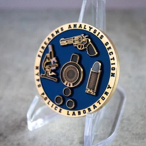 CITY of NEW YORK POLICE FIREARMS EXAMINERS•NYPD POLICE LABORATORY CHALLENGE COIN - Picture 1 of 11