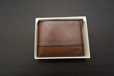 TOTALMENTE NUEVO Joseph Abboud Hombre Cartera de Cuero Negro Protección RFID Doble Plegable Foto 1 de 4