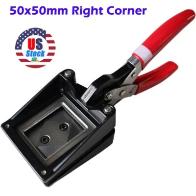 US Stock-50x50mm Right Corner Hand Held Passport ID License Photo Punch Cutter
