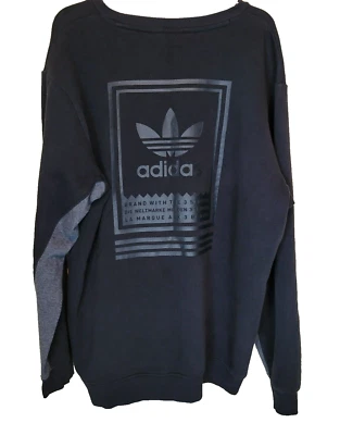 Adidas Trefoil Classic Black/Gray Sweatshirt Men's 2XL Loungewear Athleisure - Image 1 of 4