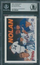 1991 Upper Deck Heroes #18 Nolan Ryan Beckett Authentic Autograph Signed *5460