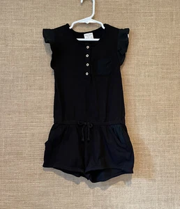 Zara Girls Black Short Sleeve Romper Size 5 - Picture 1 of 2